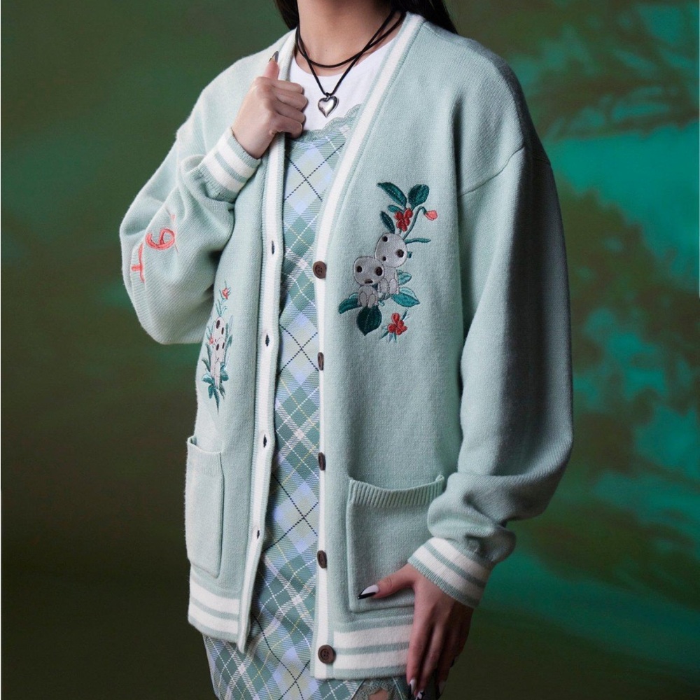 Studio Ghibli Princess Mononoke Embroidered Cardigan Hot Topic